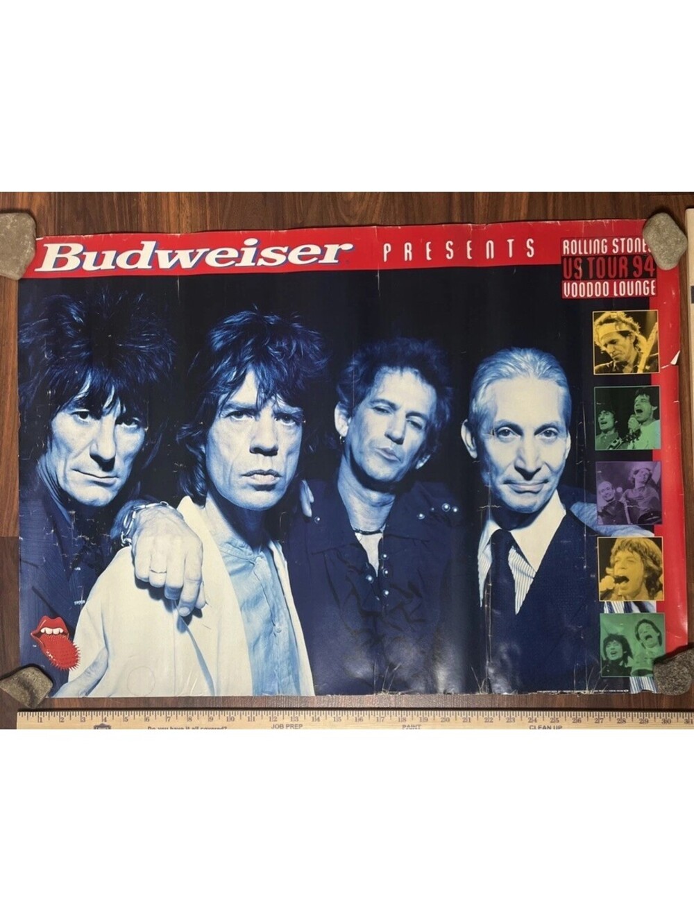 Budweiser Rolling Stones 94 Tour Voodoo Lounge Paper & Tecate Promo Posters Lot
